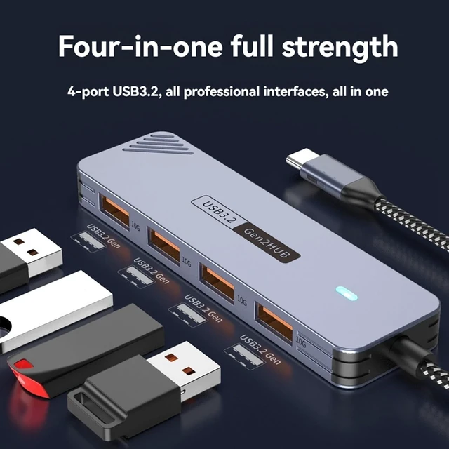 Alt view image 4 of 7 - 3X 10Gbps USB 3.2 GEN2 HUB USB C HUB High Speed USB Splitter USB Type-C 3.2 HUB