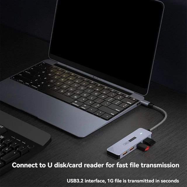Alt view image 6 of 7 - 3X 10Gbps USB 3.2 GEN2 HUB USB C HUB High Speed USB Splitter USB Type-C 3.2 HUB