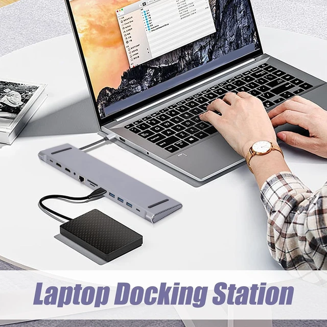 Alt view image 3 of 7 - Laptop Docking Station USB C Adapter USB Expansion Hub High Speed