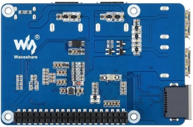Alt view image 3 of 7 - USB 3.2 Gen1 and Gigabit Ethernet HUB HAT for Raspberry Pi, 3X USB, 1x Gigabit ETH, Driver-Free