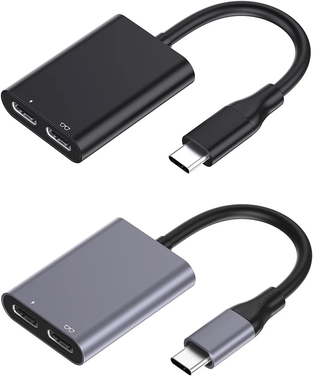 Alt view image 5 of 7 - 2 in 1 USB C Hub Glasses Docking Station for Fast Charging and Data Transfer