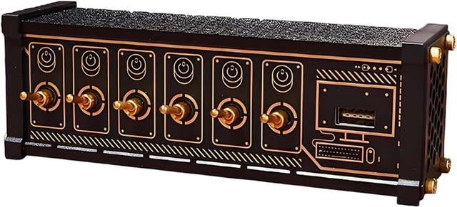 Main image of 6 Ports USB C Splitter, 6 Port USB Docking Station, 9 USB Convenient Input Ports, Voice Control Function, Laptop Docking Stations, Data Transmission for Phones, Tablets, and Gadgets