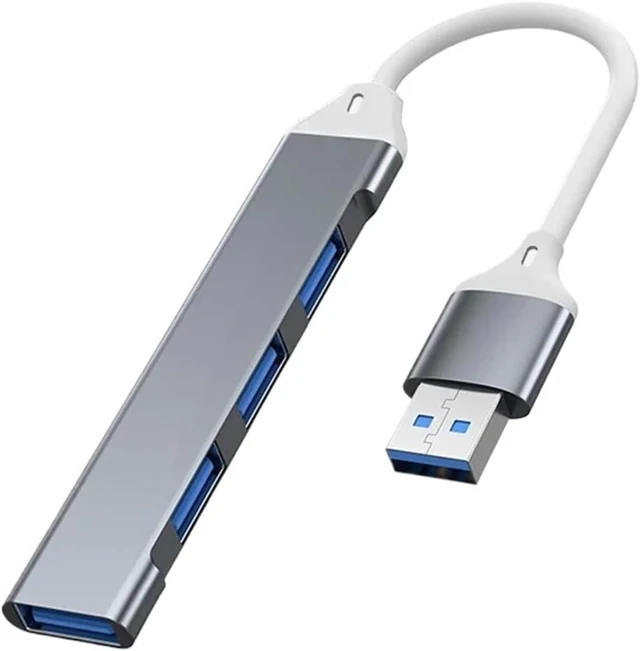 Alt view image 3 of 5 - 7 Ports USB HUB USB C USB 3.0 HUB 7-in-1 Type C Multi-Port USB Splitter Adapter USB Adapter(4 Ports USB Gray)