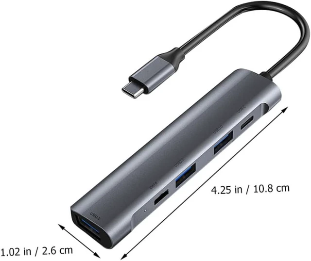Alt view image 4 of 7 - SEWACC USB Hub Type C Adapter with Dual Type C and USB Ports Voltage Stabilizing Chip for Reliable Data