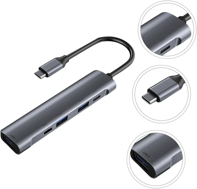 Alt view image 5 of 7 - SEWACC USB Hub Type C Adapter with Dual Type C and USB Ports Voltage Stabilizing Chip for Reliable Data