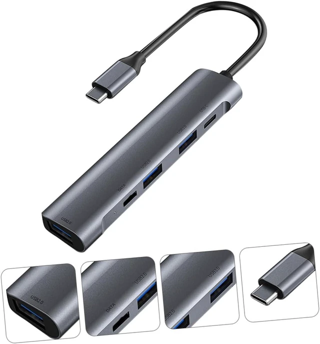 Alt view image 7 of 7 - SEWACC USB Hub Type C Adapter with Dual Type C and USB Ports Voltage Stabilizing Chip for Reliable Data