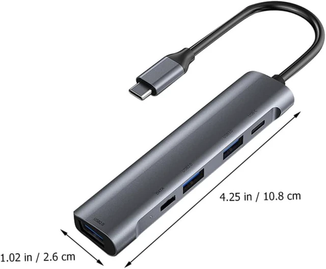 Alt view image 4 of 7 - POPETPOP Type C Multi Port USB Hub Adapter USB Ports Dual Type C Docking Station No Driver Needed Lightweight