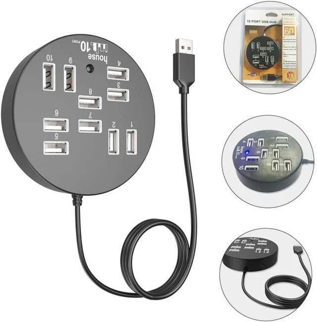 Alt view image 7 of 7 - Mipcase 3pcs USB Hub Extension Multi-Port Splitter for Computer Laptop Multiple USB Ports