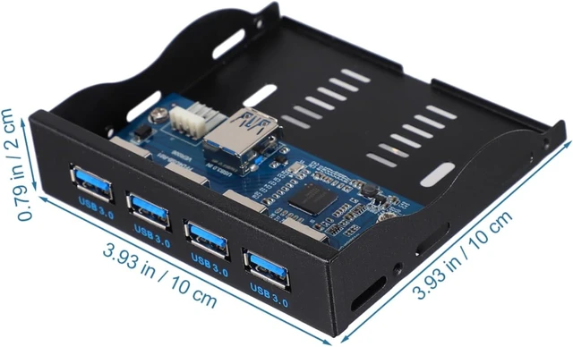 Alt view image 2 of 7 - KALLORY USB Hub Pin Hub Bracket Front Panel USB Interface for Computer Easy Install