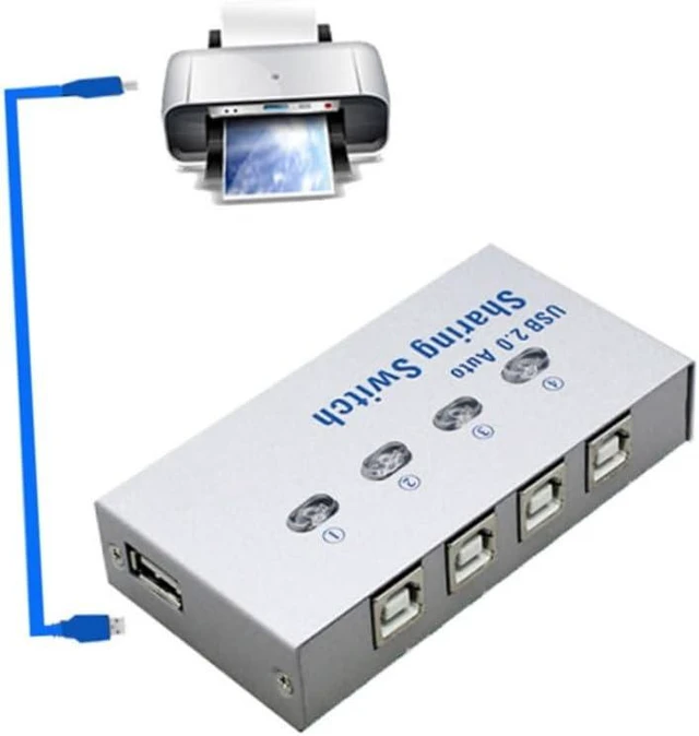Alt view image 2 of 7 - USB 2.0 Printer Sharing Box Automatic Switcher for Computers