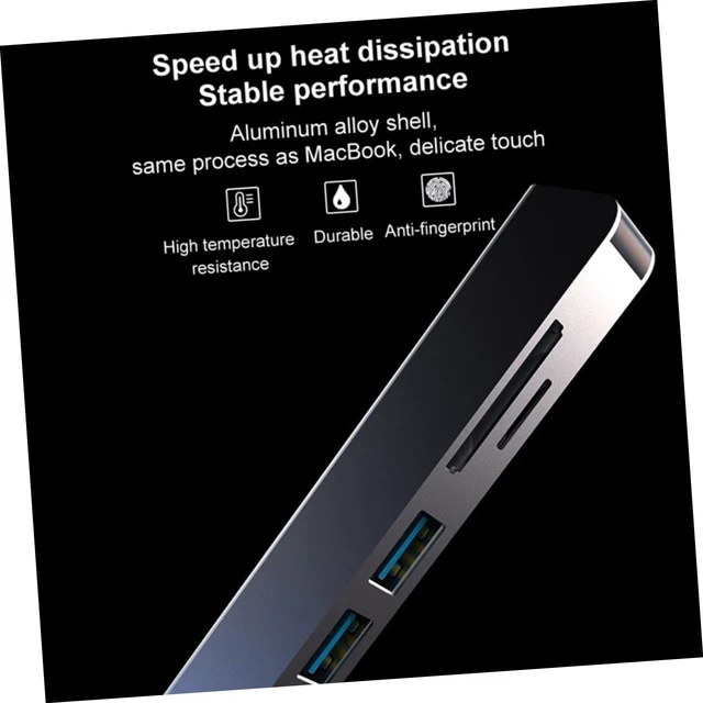 Alt view image 6 of 7 - Artibetter 2pcs Multiport USB Hub Adapter Portable for Laptop Space Saving USB C to Display and Card Reader