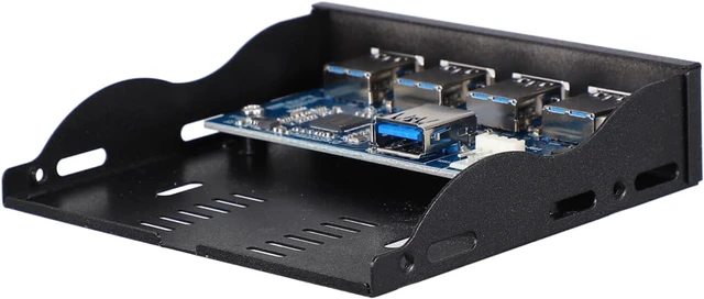 Main image of 3.5 Inch Black Stainless Steel USB 3.0 Front Panel