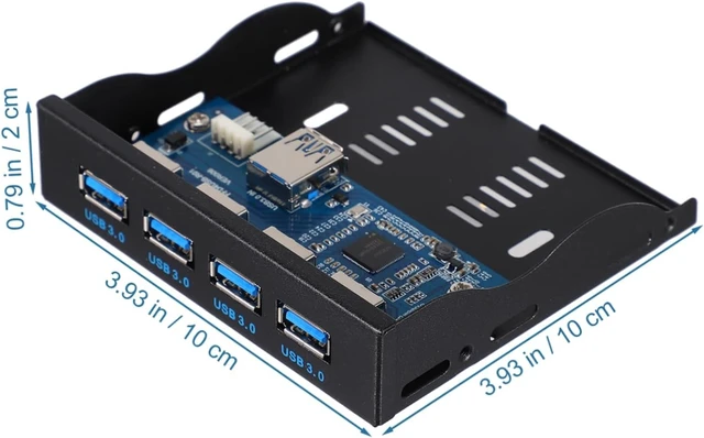 Alt view image 2 of 7 - 3.5 Inch Black Stainless Steel USB 3.0 Front Panel