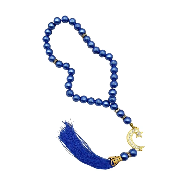 Alt view image 4 of 7 - jiahesuw Elegant 33 Bead Glass Prayer Beads Bracelet Handmade Muslims Accessory Jewelry for Meditation Or Religious Ceremonies
