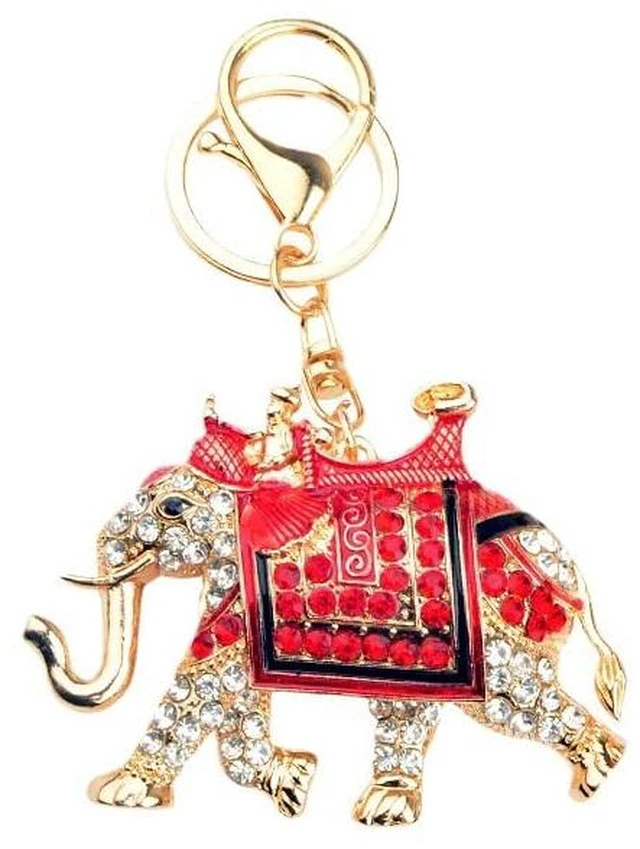 Main image of xiexuelian 2021 Painting Oil Diamond Elephant Keychain Creative Personality Ethnic Style Bag Key pendant