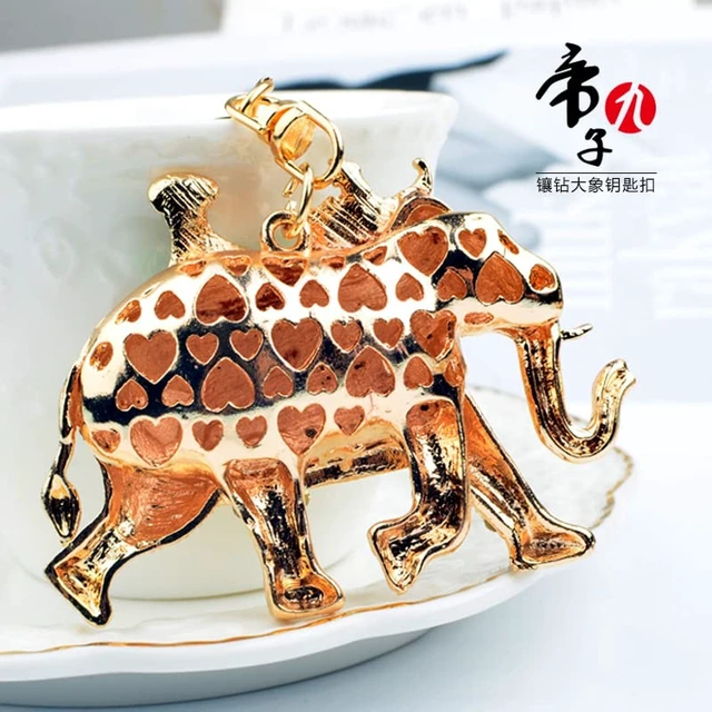 Alt view image 5 of 6 - xiexuelian 2021 Painting Oil Diamond Elephant Keychain Creative Personality Ethnic Style Bag Key pendant