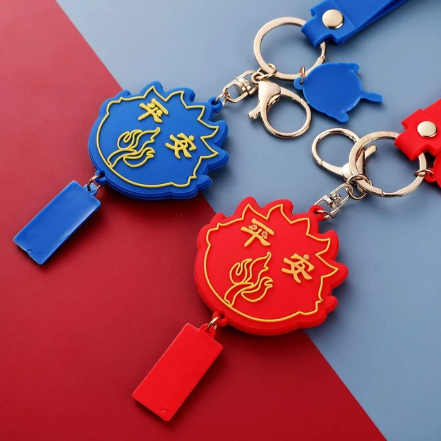 Main image of xiexuelian Lucky Lion Keychain PVC Soft Glue Cute Cartoon Lion Dance Schoolbag Pendant Creative Small gift