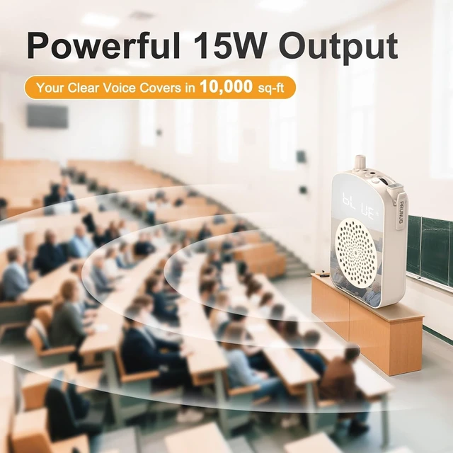 Alt view image 5 of 7 - A10 Voice Amplifier Wireless with Lavalier Microphone | Charging &Storage,Portable Voice Amplifier with Laple Mic Speaker,Mini Voice Amplifier for Classroom,Speech,Training Outdoor