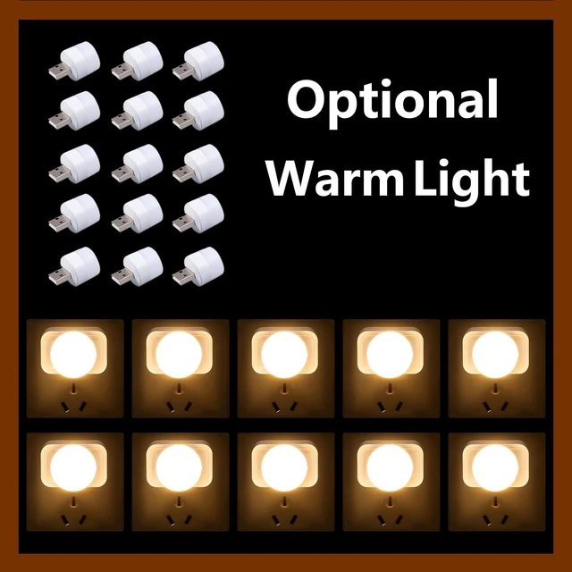 Alt view image 3 of 6 - 15 Pieces Mini USB Night Light, LED Light, Energy Saving LED, USB Laptop Light Bulb Night Lamp (Suitable Adapter 5V 1A) (White Light)