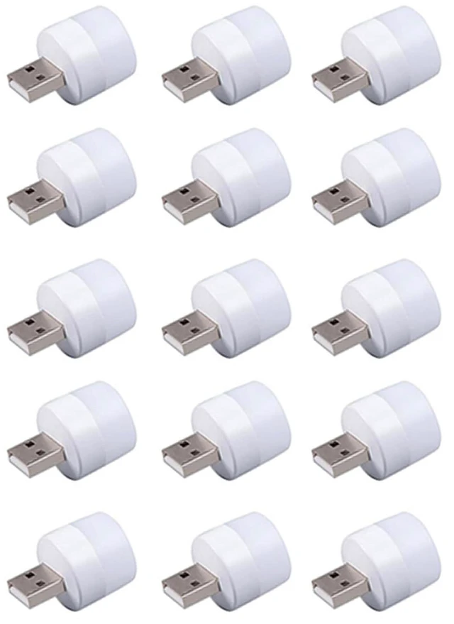 Main image of 15 Pieces Mini USB Night Light, LED Light, Energy Saving LED, USB Laptop Light Bulb Night Lamp (Suitable Adapter 5V 1A) (White Light)