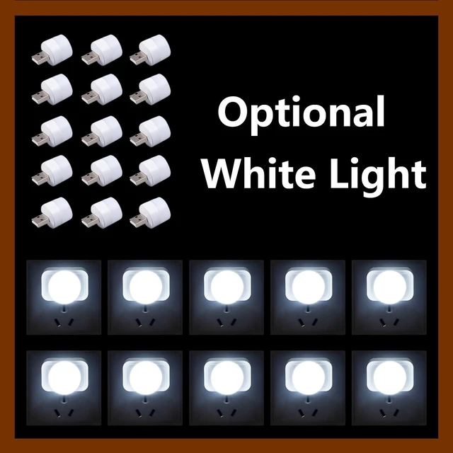 Alt view image 4 of 6 - 15 Pieces Mini USB Night Light, LED Light, Energy Saving LED, USB Laptop Light Bulb Night Lamp (Suitable Adapter 5V 1A) (White Light)