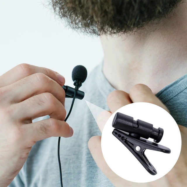 Alt view image 3 of 7 - 2 Pack Headphone Clips for Earphone Wire, Black (for 0.5-3 mm) | 360 Degree Rotate Earphone Microphone Cable Clips, Headset Mic Cord Clamp for Clothing, Shirt, Collar