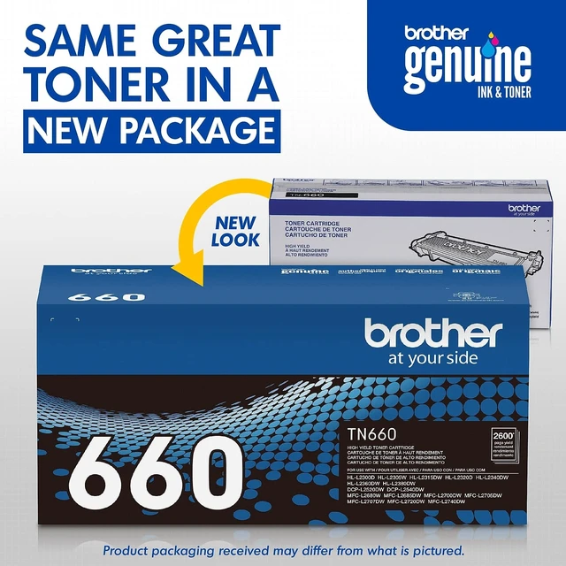 Alt view image 3 of 7 - Brother Genuine High Yield TN660 Toner Cartridge, Replacement, Page Yield Up to 2600, Amazon Dash Replenishment, Black, 1 Pack