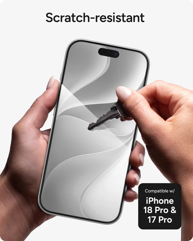 Alt view image 4 of 7 - Glass+ Screen Protector for iPhone 18 Pro/iPhone 17 Pro | 3X Stronger, Impact & Shatter Protection, Scratch & Smudge-Resistant Tempered Glass, InvisibleShield, Easy PerfectFit Install