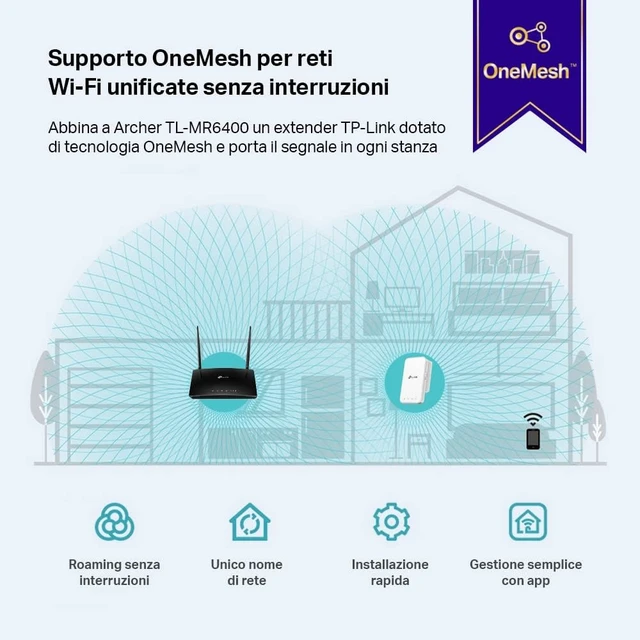 Alt view image 6 of 7 - Modem ROUTEUR TP-LINK TL-MR6400 - Blanc V4