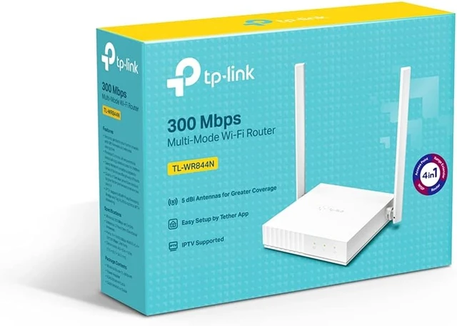 Alt view image 5 of 5 - TP-Link TL-WR844N, 300 Mbps, Parental Controls, All-in-one( Router, Access Point, Range Extender, WISP) Modes, Easy Setup with Mobile App, Wireless N Router