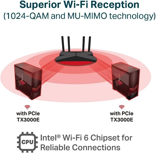 Alt view image 2 of 7 - TP-LINK Archer TX3000E Internal WLAN / Bluetooth 2402 Mbit/s