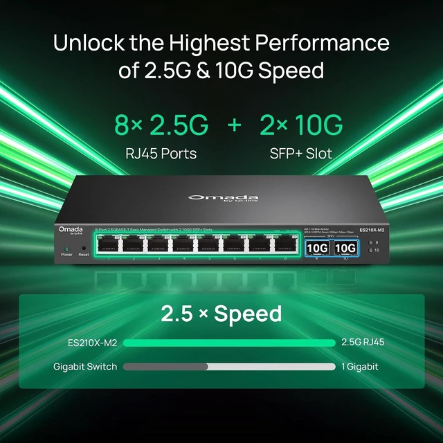 Main image of Omada ES210X-M2, 8 Port 2.5G Easy Managed Switch