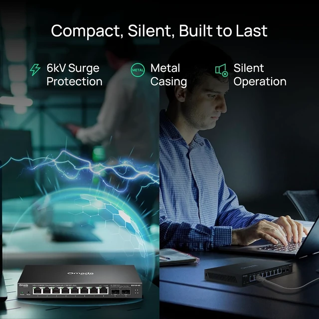 Alt view image 2 of 6 - Omada ES210X-M2, 8 Port 2.5G Easy Managed Switch