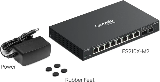 Alt view image 6 of 6 - Omada ES210X-M2, 8 Port 2.5G Easy Managed Switch