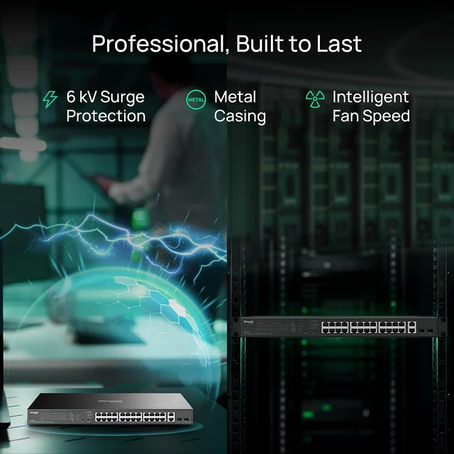 Alt view image 4 of 7 - Omada ES228GP, 24 Port Gigabit Easy Managed PoE Switch