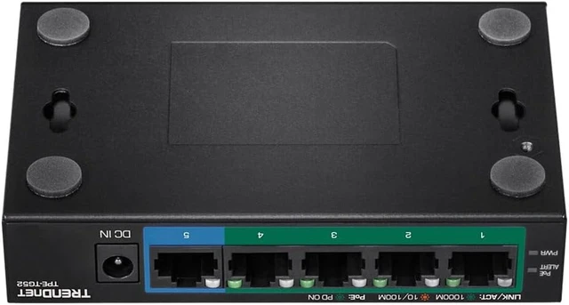 Alt view image 3 of 4 - TRENDnet 5-Port Gigabit PoE+ Switch,TPE-TG52,Lifetime Protection