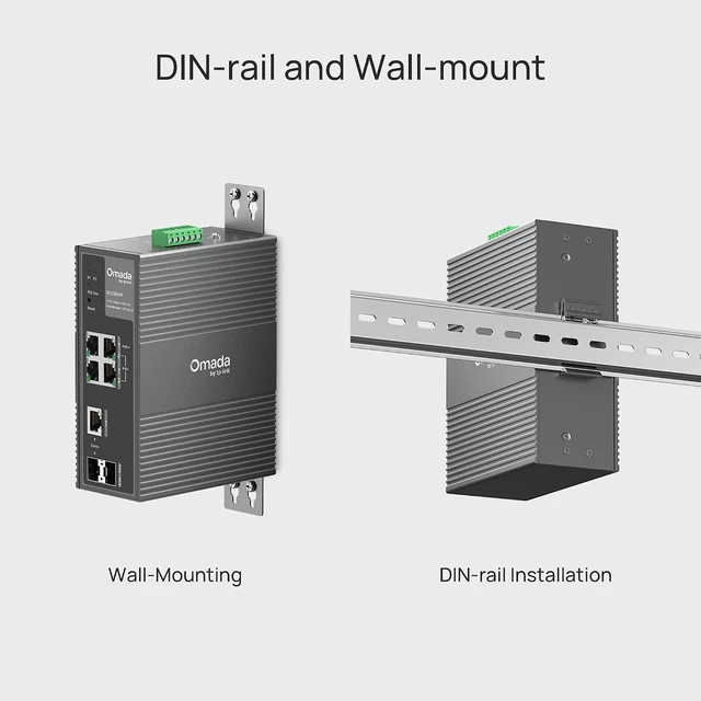 Alt view image 2 of 7 - Omada IES206GPP, 5 Port Gigabit Easy Managed Industrial PoE++ Switch