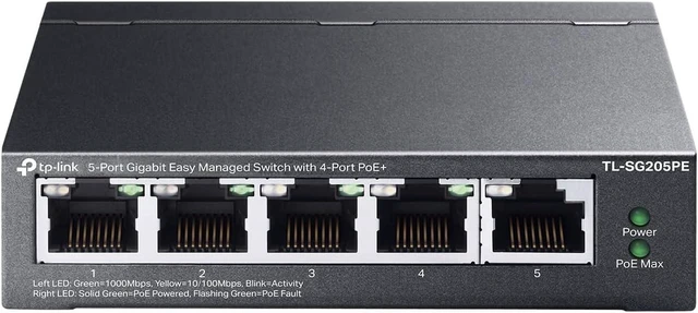 Main image of TP-Link TL-SG205PE, 5 Port Gigabit Easy Managed PoE Switch