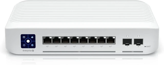 Alt view image 3 of 7 - Ubiquiti Networks Managed Layer 3* Switch with (8) 2.5GbE RJ45 Ports with, W126421663 ((8) 2.5GbE RJ45 Ports with PoE+ for Wi-Fi 6 APs and (2) 10GbE SFP+ Ports for BER uplinks UniFi Enterprise)