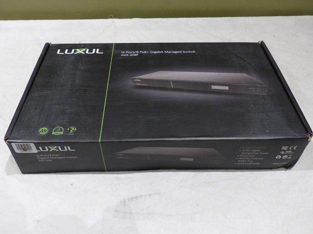 Main image of LUXUL 12-Port/8 PoE+ Giga Managed Switch