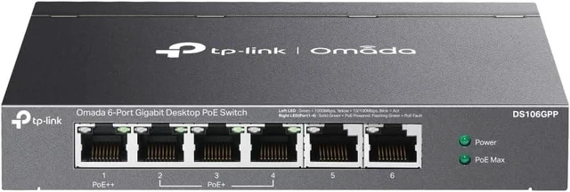 Main image of Omada DS106GPP, 6-Port Gigabit Unmanaged Desktop Switch