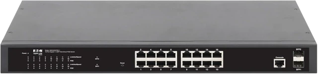 Alt view image 7 of 7 - Eaton Tripp Lite Series 16-Port Gigabit Managed PoE+ Switch with 2 SFP Ports, Easy Smart WebManaged Layer 2 Ethernet Splitter, 220W, 1 Gbps, 1U Rack Mount or Desktop, 3Year Warranty (NGS16C2POE-1)
