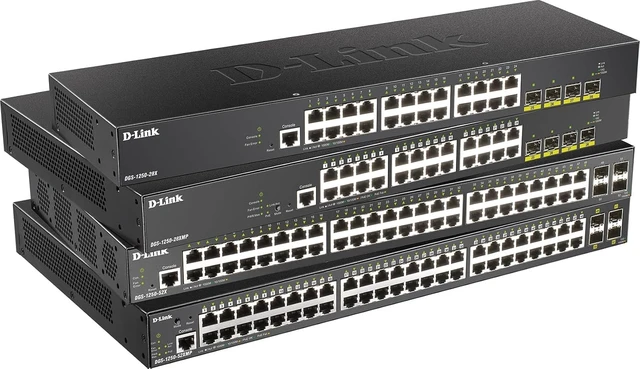 Alt view image 5 of 7 - D-Link 52-Port Gigabit Smart Managed PoE+ Switch