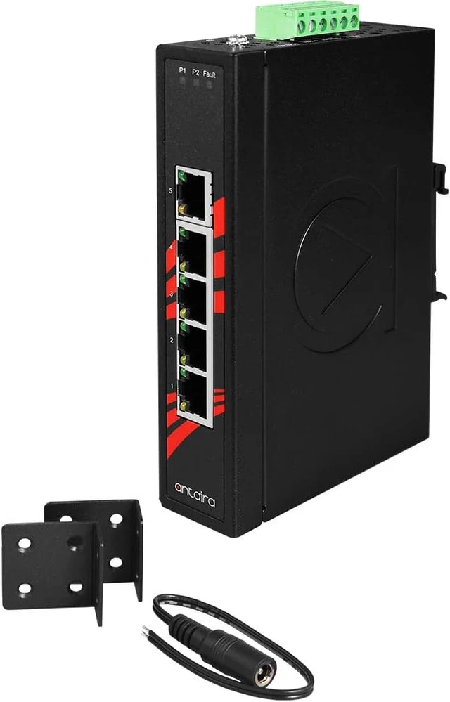Alt view image 4 of 4 - ANTAIRA LNX-500A Slim 12-48VDC, ETHERNET Switch, 10/100BASETX, 5PORT