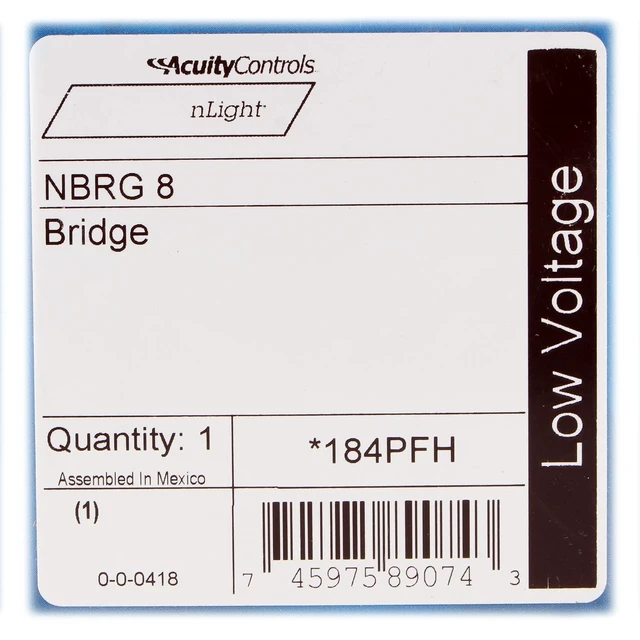 Alt view image 4 of 4 - Sensor Switch NBRG-8 nLight 8-Port Bridge, RJ45, White