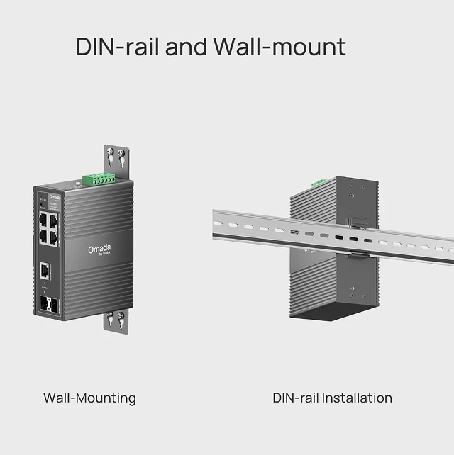 Alt view image 2 of 7 - Omada IES206G, 5 Port Gigabit Easy Managed Industrial Switch