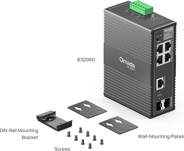 Alt view image 7 of 7 - Omada IES206G, 5 Port Gigabit Easy Managed Industrial Switch