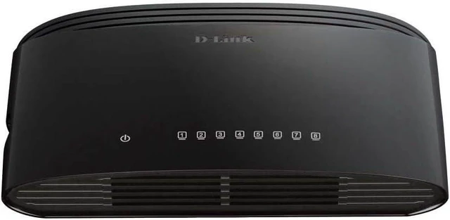 Main image of D-Link Ethernet Switch, 8-Port Gigabit Plug n Play Compact Design Fanless Desktop (DGS-1008G), Black