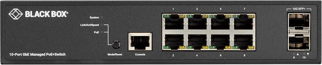 Alt view image 2 of 4 - Black Box Network - LPB3010A LPB3000 Ethernet Switch - 8 Ports - Manageable - TAA Compliant - 2 Layer Supported - Modular - Optical Fiber, Twisted Pair - PoE Ports - Wall Mountable - 1