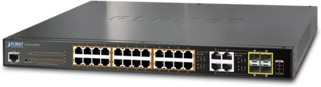 Main image of GS-4210-24PL4C IPv6/IPv4, 24-Port Managed 802.3at POE+ Gigabit Ethernet Switch + 4-Port Gigabit Combo TP/SFP (440W)